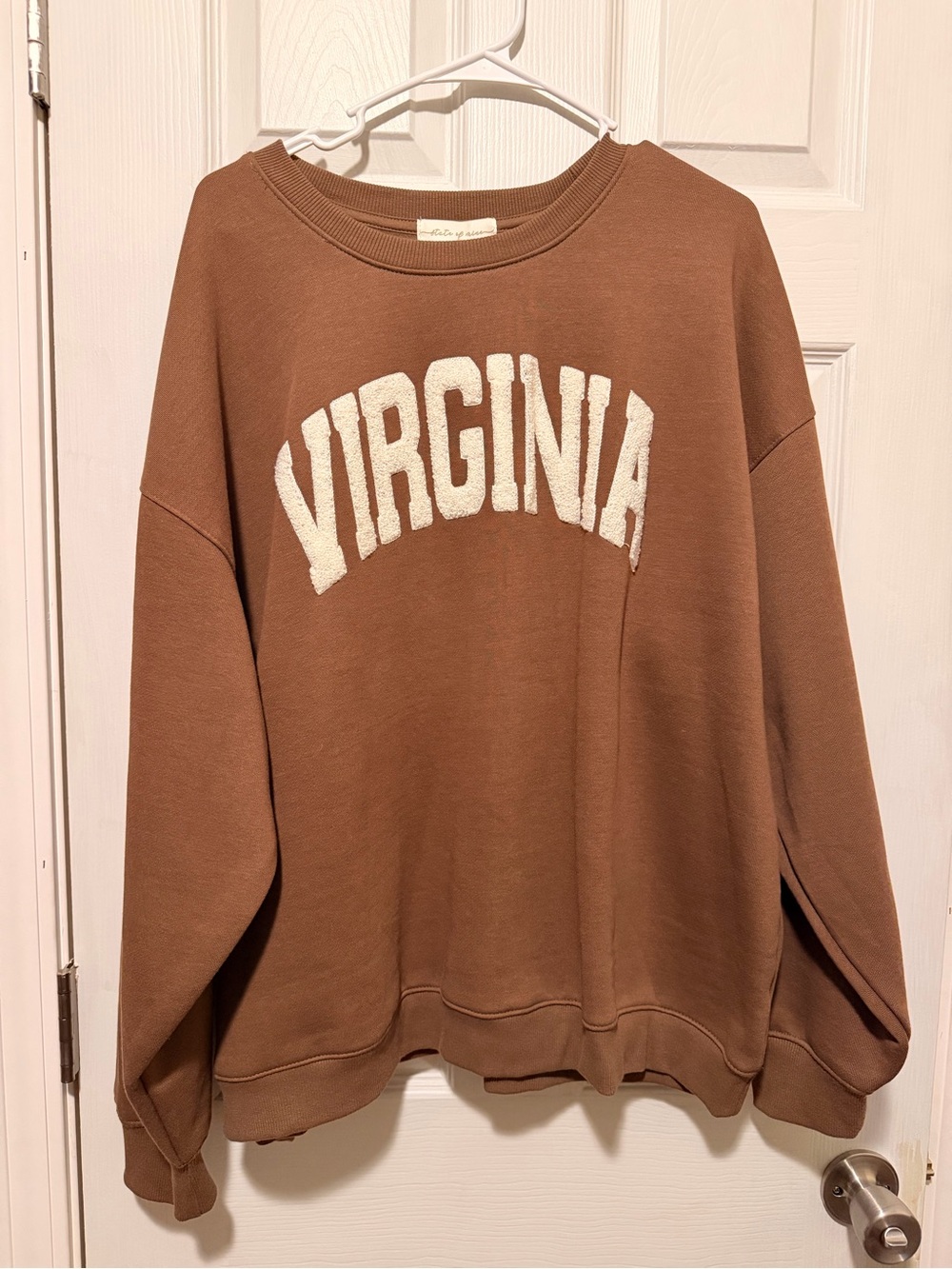 State of Mine Virginia Logo Pullover Sweatshirt - Brown